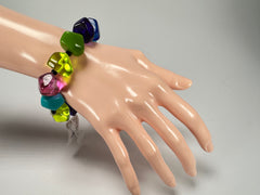 Jackie Brazil "Camille" Transparent Paris Mix Small Abstract Stones Resin Bracelet ( B0930 )