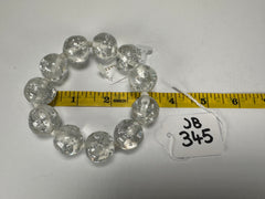 Jackie Brazil "Lola" Medium Spheres Silver Flakes Bracelet ( B2695 )