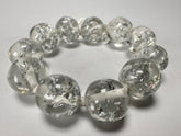Jackie Brazil "Lola" Medium Spheres Silver Flakes Bracelet ( B2695 )