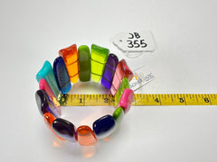 Jackie Brazil "Tulip" Transparent Summer Mix Elasticated Bracelet ( B0026 )