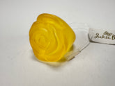 Jackie Brazil "Rose" Yellow Resin Rose Ring ( R0585 ) Size UK N / US 6.5