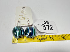Jackie Brazil "Cat Eyes" Liquorice Balls Blue Mix Short Resin Earrings ( E0960 )