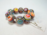 Jackie Brazil "Cat Eyes" Liquorice Allsorts Balls Spring Mix Resin Bracelet ( B0885 )