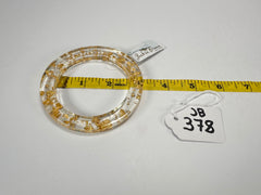 Jackie Brazil "Olympic" Gold Flakes Solid Round 0.6cm Resin Bangle ( B0200 )