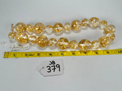 Jackie Brazil "Large Spheres" Short Abstract Gold Flakes Necklace 50cm ( N2692 )