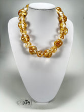 Jackie Brazil "Large Spheres" Short Abstract Gold Flakes Necklace 50cm ( N2692 )