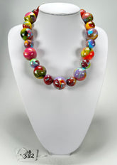 Jackie Brazil "Large Spheres" Kandinsky Short Abstract Necklace 50cm ( N2692 )