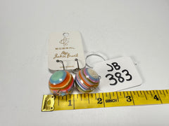 Jackie Brazil "Cat Eyes" Liquorice Balls Spring Mix Short Resin Earrings ( E0960 )