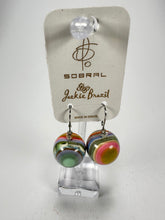 Jackie Brazil "Cat Eyes" Liquorice Balls Spring Mix Short Resin Earrings ( E0960 )