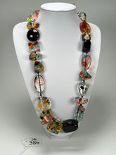 Jackie Brazil "Indiana" Black & Cascade Multi-Bead Medium Resin 70cm Necklace ( N0033 )