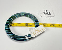 Jackie Brazil "Olympic Circles" Liquorice Allsorts Blue Mix 0.5cm Resin Bangle ( B2336 )