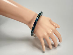 Jackie Brazil "Olympic Circles" Liquorice Allsorts Blue Mix 0.5cm Resin Bangle ( B2336 )