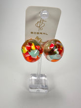 Jackie Brazil "Moda" Cascade Abstract Clip On Resin Earrings ( E2962 )