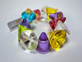 Jackie Brazil "KL" Multi Colour Transparent Large Cones Bracelet ( B2902 )