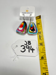 Jackie Brazil "Diamond" Kandinsky Flinstone on Hook Resin Earrings ( E0700 )