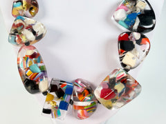 Jackie Brazil "Indiana" Cascade Multi-Bead Medium Resin 70cm Necklace ( N0033 )