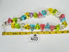 Jackie Brazil "Lagerfeld" Multi Coloured Transparent Large Cones Necklace ( N2896 )