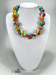 Jackie Brazil "Large Spheres" Kandinsky Short Abstract Necklace 50cm ( N2692 )