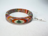 Jackie Brazil "Thin Cat Eye" Liquorice Allsorts with Cat Eye Spring Colour 1.3cm Resin Bangle ( B1151 )