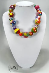 Jackie Brazil "Large Spheres" Kandinsky Short Abstract Necklace 50cm ( N2692 )