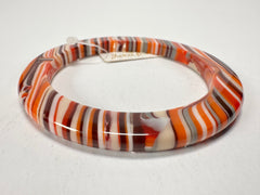 Jackie Brazil "Olympic Circles" Liquorice Allsorts Orange Mix 0.5cm Resin Bangle ( B2336 )