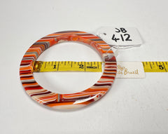 Jackie Brazil "Olympic Circles" Liquorice Allsorts Orange Mix 0.5cm Resin Bangle ( B2336 )