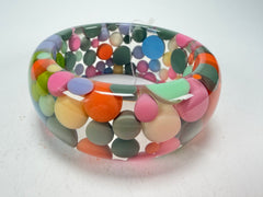 Jackie Brazil "Petit Balls" Spring Spots Solid Round Resin 3.4cm Bangle ( B2520 )