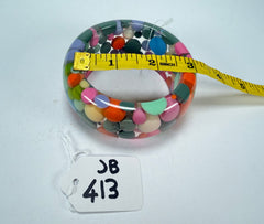Jackie Brazil "Petit Balls" Spring Spots Solid Round Resin 3.4cm Bangle ( B2520 )