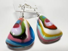Jackie Brazil "Diamond" Kandinsky Flinstone on Hook Resin Earrings ( E0700 )