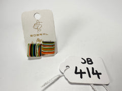 Jackie Brazil "Liquorice" Winter Mix Small Square Resin Earrings ( E0074 )