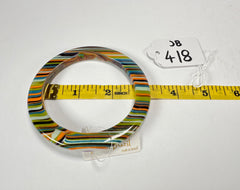 Jackie Brazil "Olympic Circles" Liquorice Allsorts Winter Colour 0.5cm Resin Bangle ( B2336 )