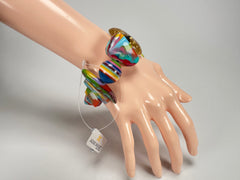 Jackie Brazil "Fusion" Mix Colours Multi Bead Resin Bracelet ( B0050 )