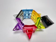 Jackie Brazil "Lagerfeld" Sabrina Transparent Cones Elasticated Bracelet ( B2893 )