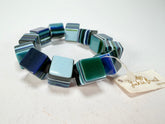 Jackie Brazil "POP" Liquorice Blue Mix Small Cubes Bracelet ( B0224 )