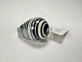 Jackie Brazil "Cat Eye" Liquorice Black & White Mix Large Domed Resin Ring ( R1159 ) UK P / USA 7.5