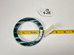 Jackie Brazil "Olympic Circles" Liquorice Allsorts Blue Mix 0.5cm Resin Bangle ( B2336 )