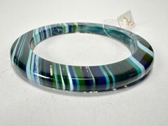 Jackie Brazil "Olympic Circles" Liquorice Allsorts Blue Mix 0.5cm Resin Bangle ( B2336 )