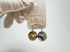 Jackie Brazil "Cat Eyes" Liquorice Balls Mix Colours Short Resin Earrings ( E0960 )