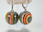 Jackie Brazil "Cat Eyes" Liquorice Balls Mix Colours Short Resin Earrings ( E0960 )