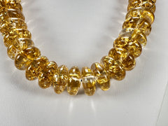 Jackie Brazil "Ana" Gold Flakes Resin Wheels 50cm Necklace ( N0042 )