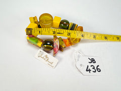 Jackie Brazil "Indiana" Yellow Mix Multi Bead Resin Bracelet ( B0210 )
