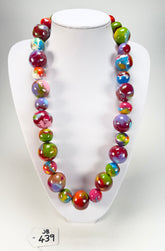 Jackie Brazil "Large Spheres" Kandinsky Long Abstract Necklace 75cm ( N2694 )