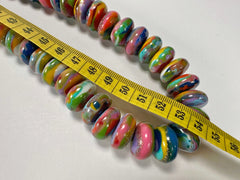 Jackie Brazil "Bela" Kandinsky Resin Mini Wheels 110cm Necklace ( N0048 )