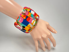 Jackie Brazil "Tulip" Kandinsky Elasticated Bracelet ( B0026 )