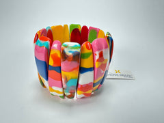 Jackie Brazil "Tulip" Kandinsky Elasticated Bracelet ( B0026 )