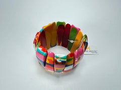Jackie Brazil "Tulip" Kandinsky Elasticated Bracelet ( B0026 )