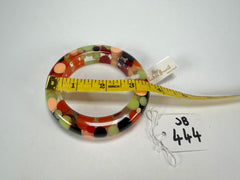 Jackie Brazil "Shinny Spotted" Party Mix Spots Solid Round Resin 1.7cm Bangle ( B1726 )