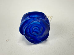 Jackie Brazil "Rose" Royal Blue Resin Rose Ring ( R0585 ) Size UK N / US 6.5