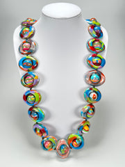 Jackie Brazil "Saturn" Kandinsky Disc & Ball Long 110cm Necklace ( N0054 )
