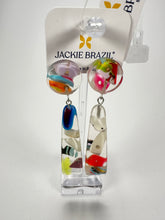 Jackie Brazil "Mel" Cascade Stud & Leaf On Pin Resin Earrings ( E4500 )
